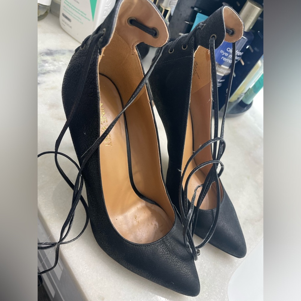 Nine West black heels - used